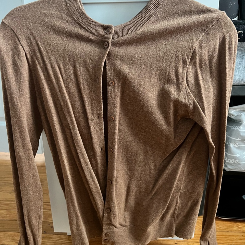 Brown Button-Up Cardigan